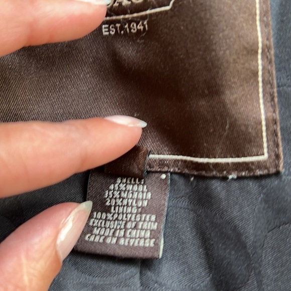 Coach Black Pea Coat - Picture 6 of 6